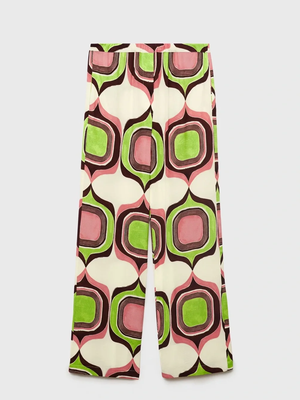 Mango Geometric print Co-ord set blouse + pants NWT